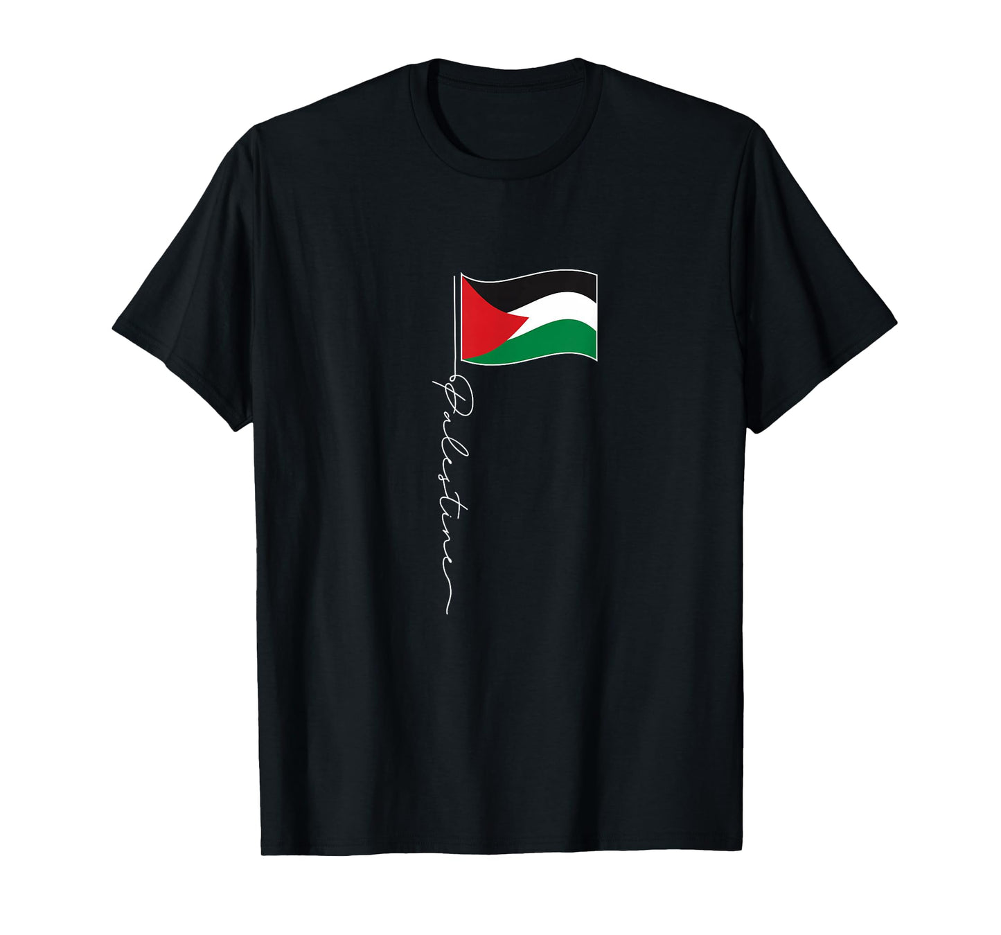 Palestine Signature Flag Pole - Patriotic Palestinian Flag T-Shirt