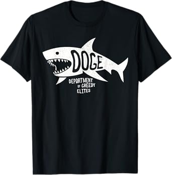 Anti DOGE D.O.G.E. Real Meaning Elites Shark Tee T-Shirt