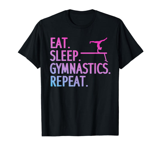 Cute Gymnastics Art for Girls Kids Women Tumbling Gymnast T-Shirt