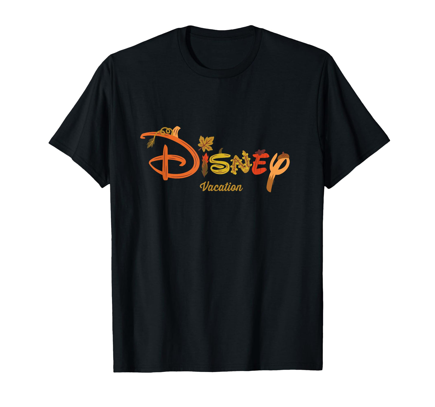 Disney Autumn Fill Logo Fall Trip Vacation T-Shirt