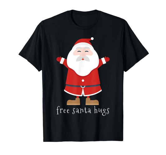 Free Santa Hugs Cute Christmas Holiday T-Shirt