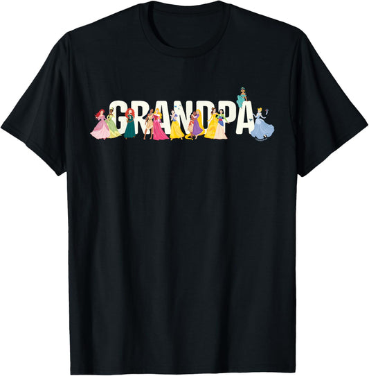 Disney Princess Squad Grandpa Family Trip Vacation Reunion T-Shirt