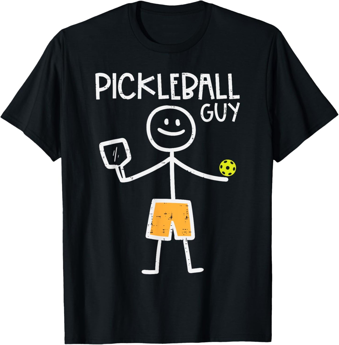 Pickleball Guy Stickman Pickle Ball Men Boys Kids Youth Teen T-Shirt