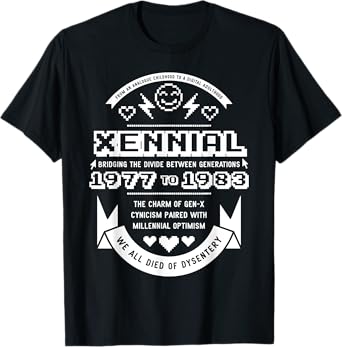 Retro Xennial Generation 1977 To 1983 Millennial GenX T-Shirt