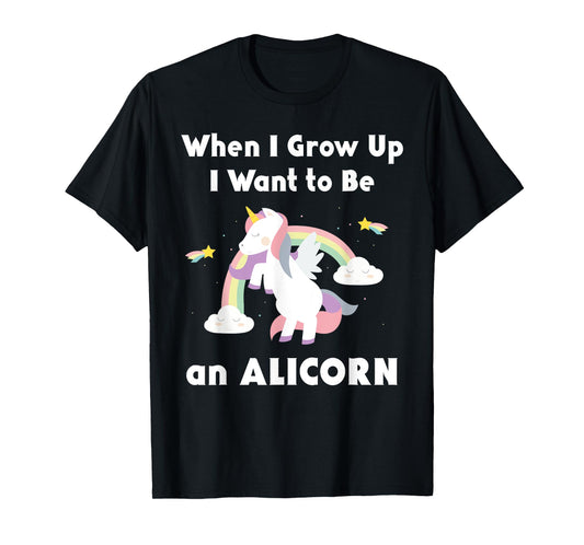 Alicorn When I Grow Up Unicorn Rainbow Pastel Magic T-Shirt
