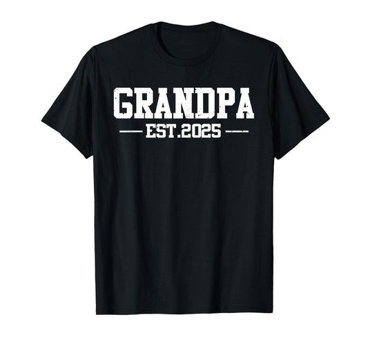 Grandpa Est. 2025 Father's Day Funny Pregnancy Announcement T-Shirt