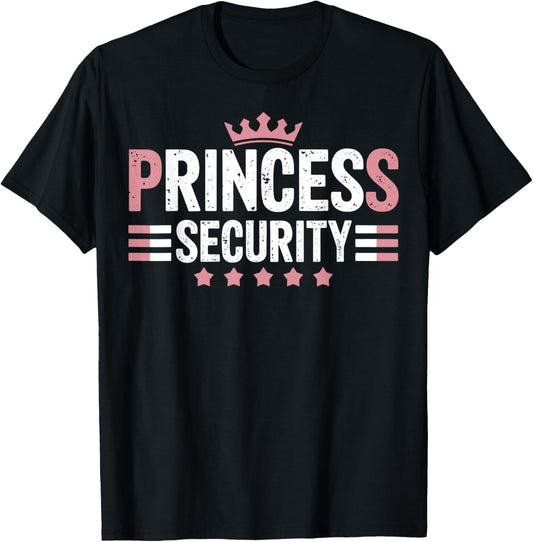 Princess Security Boys Big Brother Vintage Birthday Dad Mom T-Shirt