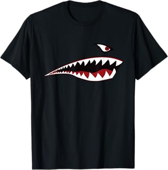 Shark Tea Nose Art Warhawk P-40 A-10 Warthog War Tarpaulin T-Shirt
