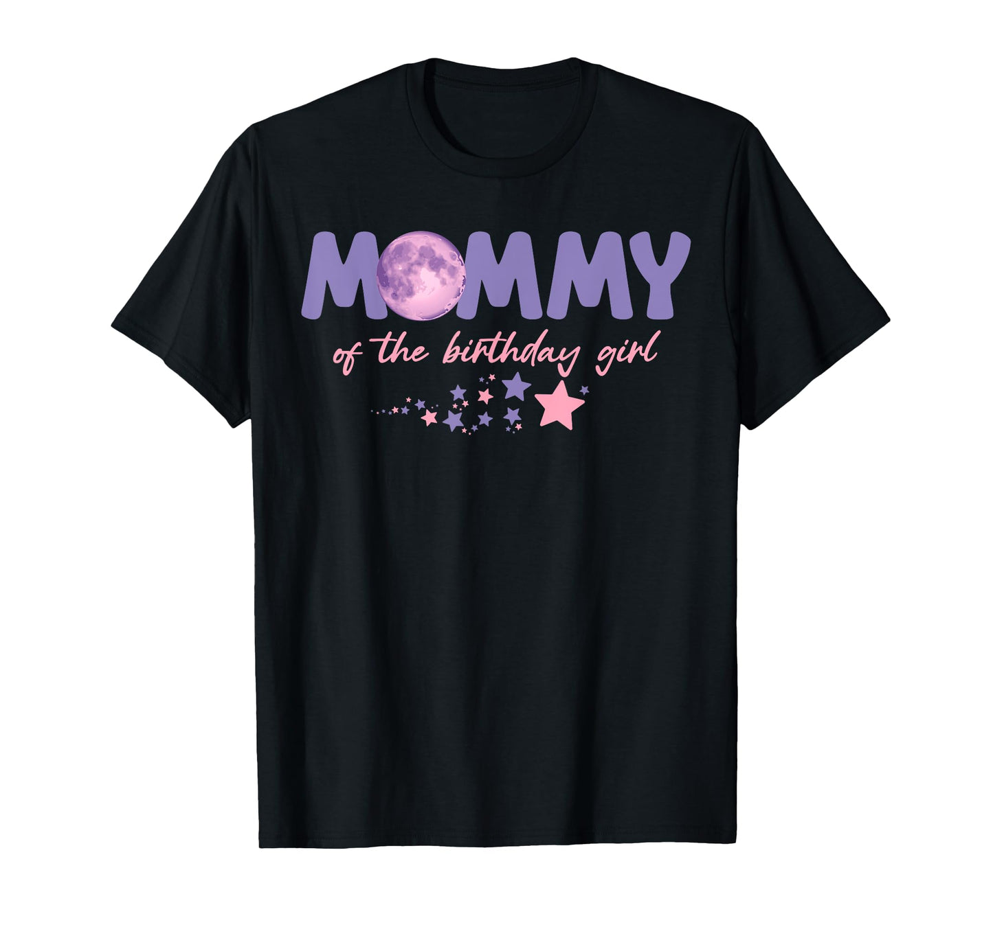Two The Moon Mommy Of the Birthday Girl Astronaut Family T-Shirt