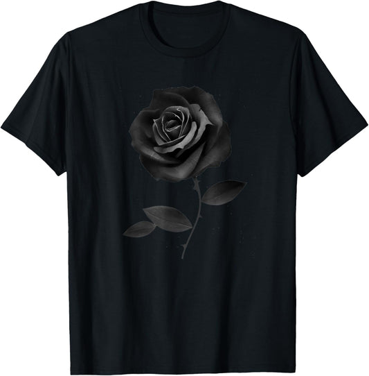 Beautiful Black Rose Flower T-Shirt T-Shirt