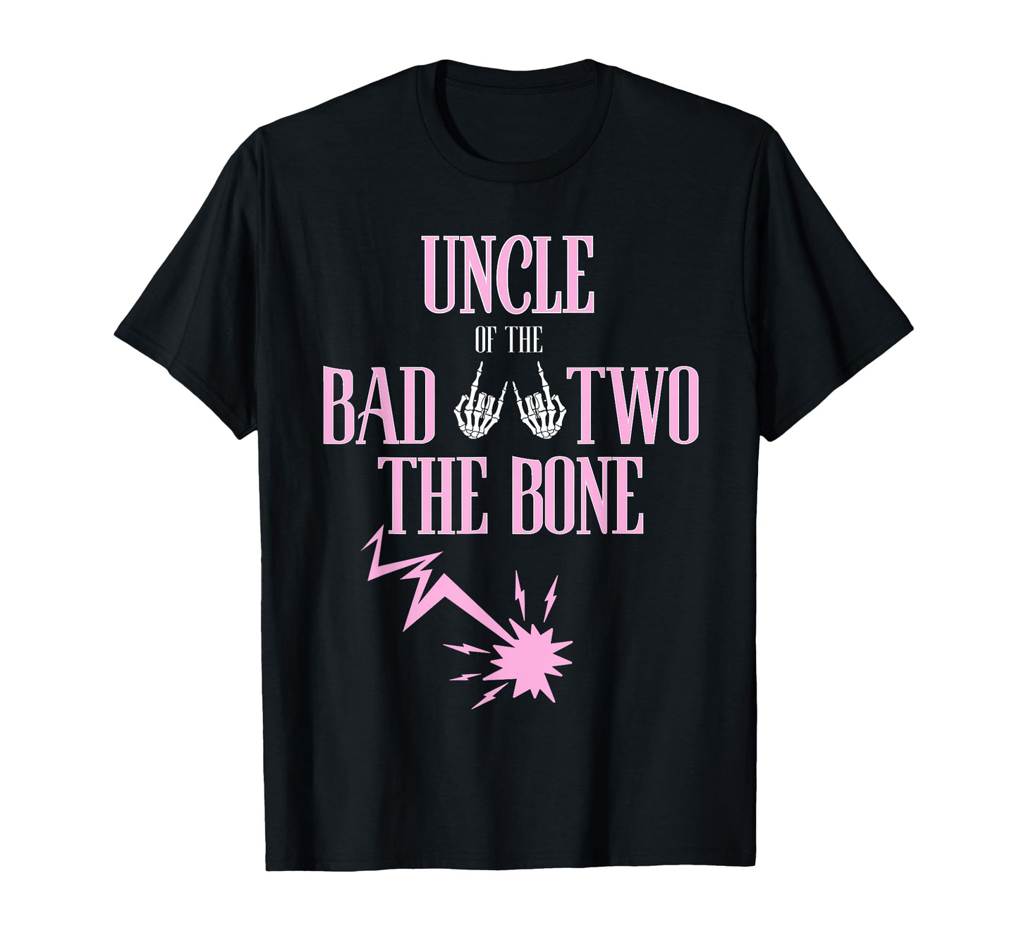 Uncle of the Bad Two The Bone Rock-and-Roll 2nd Birthday T-Shirt
