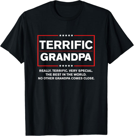 Terrific Grandpa - Funny Donald Trump Campaign Style T-Shirt