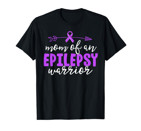 Epilepsy Mom Shirt Purple Ribbon Awareness Shirt Mother T-Shirt