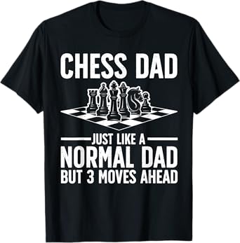 Cool Chess Player Art For Men Dad Knight Chess Lovers Pieces T-Shirt