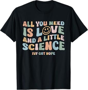 Retro Groovy IVF Making a Miracle Transfer Day Mama Got Hope T-Shirt
