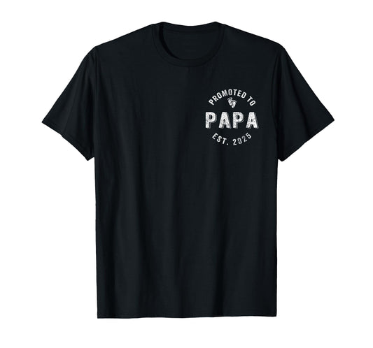 Promoted To Papa Est. 2025 First Time Grandpa T-Shirt