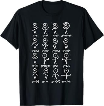 Algebra Dance Funny Graph Figures Math Equation Teacher Men Women Kids T-Shirt