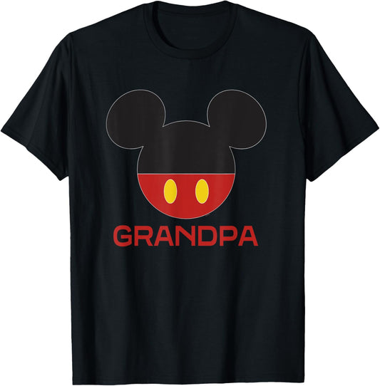 Disney Mickey Mouse Icon Shorts Grandpa Father’s Day T-Shirt