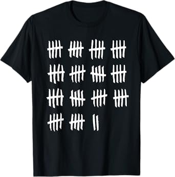 72nd Birthday Outfit 72 Years Old Tally Marks Anniversary T-Shirt