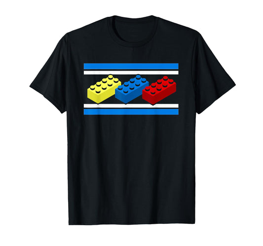 Building Bricks Blocks Master Builder Engineer Construction T-Shirt