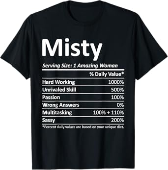 MISTY Nutrition Personalized Name Funny Christmas Gift Idea T-Shirt