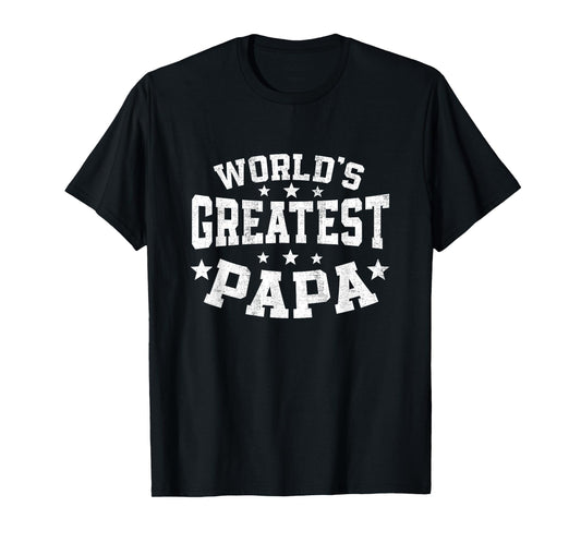 World's Greatest Papa Shirt Funny Dad Father's Day T-Shirt