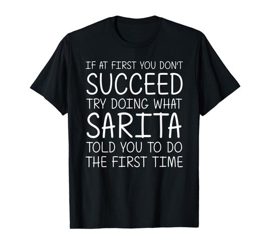 SARITA Name Personalized Birthday Funny Christmas Joke T-Shirt