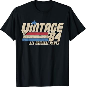 Vintage '84 Retro 41st Birthday Top for Men 1984 Dad USA 40 T-Shirt