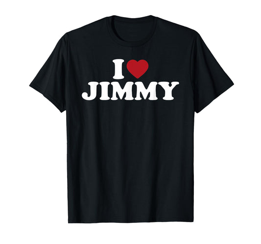 I Love Jimmy, I Heart Jimmy Red Heart T-Shirt