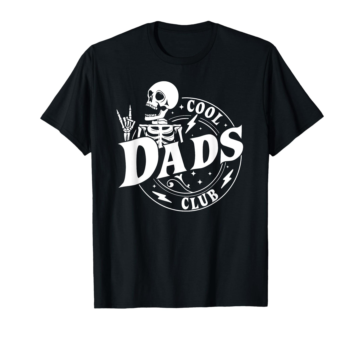 Cool Dads Club Skeleton Retro Rock Matching Family T-Shirt