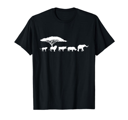Africa The Big Five Animals T-Shirt | Kids Toddler BIG 5 T-Shirt