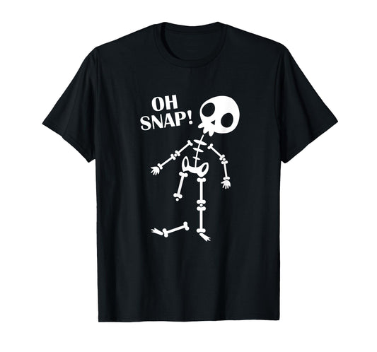 Oh Snap Broken Leg Injury Broken Bones Hospital Skeleton T-Shirt