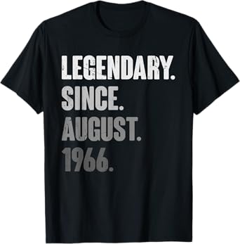 57 Years Old Vintage 1966 Birthday August 57th Decoration T-Shirt