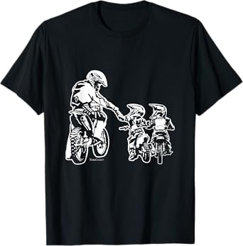Cool Dad Dirt Bike Rider Motocross Father Son Biker Riding T-Shirt