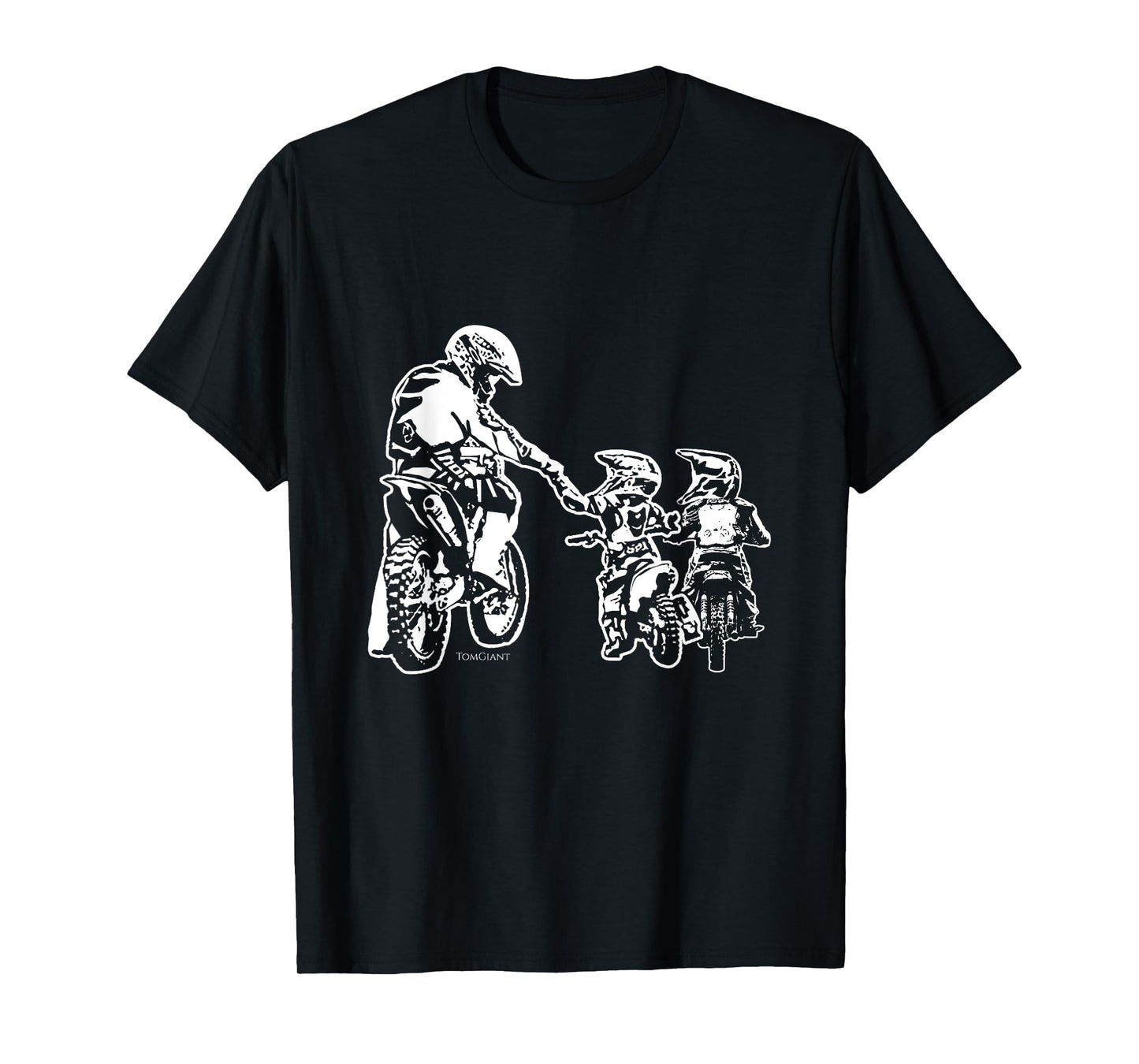 Dirt Bike Motorcycle Motocross Father Biker Son Sons Dad T-Shirt
