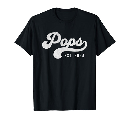 Pops Est 2024 New Pops Promoted To Pops Father's Day T-Shirt
