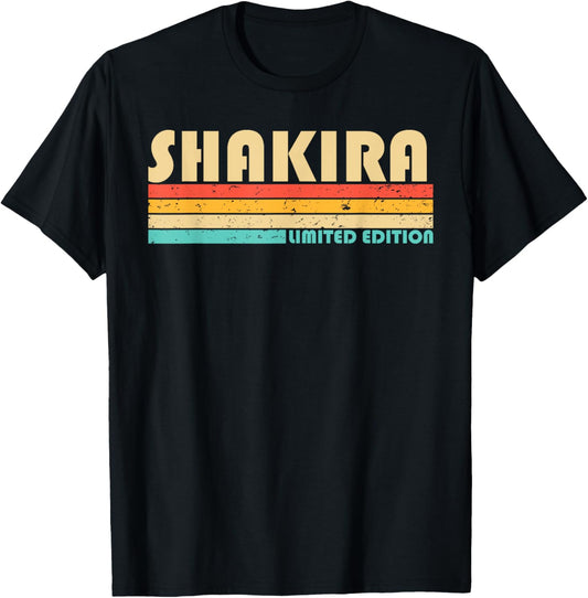 SHAKIRA Name Personalized Retro Vintage 80s 90s Birthday T-Shirt
