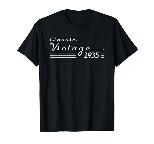 Classic Vintage 1935, 90th Birthday Present T-Shirt