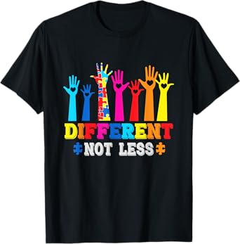 Autism Awareness, Different Not Less, Support Autism T-Shirt