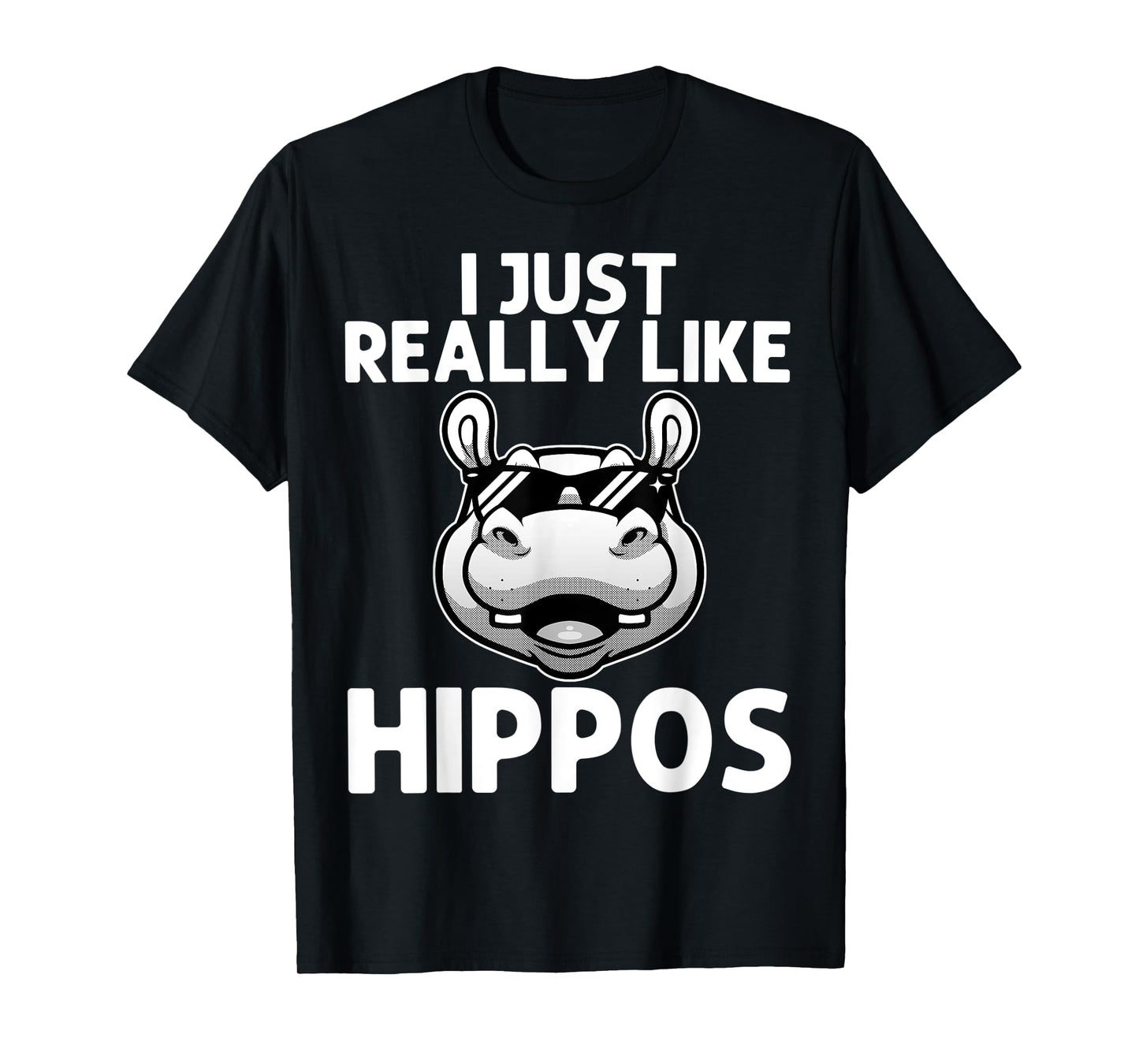 Funny Hippo Design For Men Women Kids Hippopotamus Lover T-Shirt