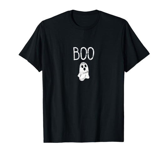 Boo Ghost Funny Vintage Halloween Fall Trick Treat T-Shirt