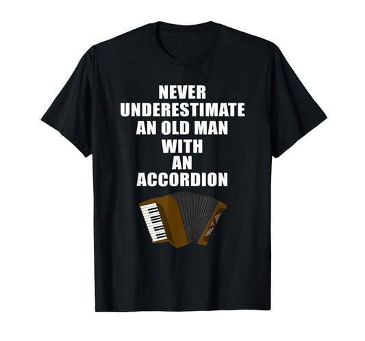 Cool Accordion Art For Grandpa Men Father Accordion Player T-Shirt