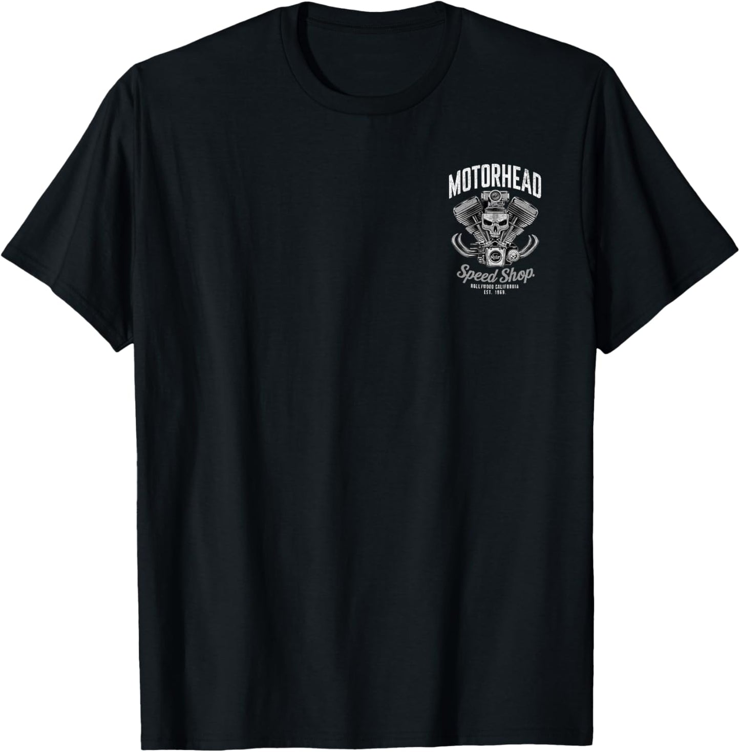 Skeleton Motor Head Speed Shop Hot Rod Mechanic Car Lover T-Shirt