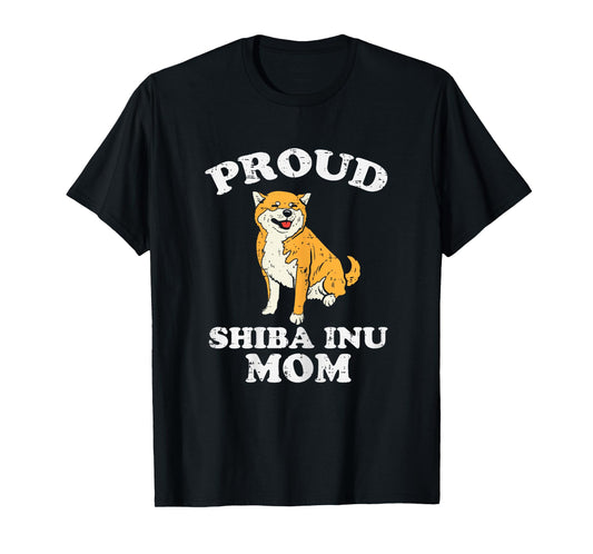 Proud Shiba Inu Mom Kawaii Japanese Dog Akita Women Gift T-Shirt