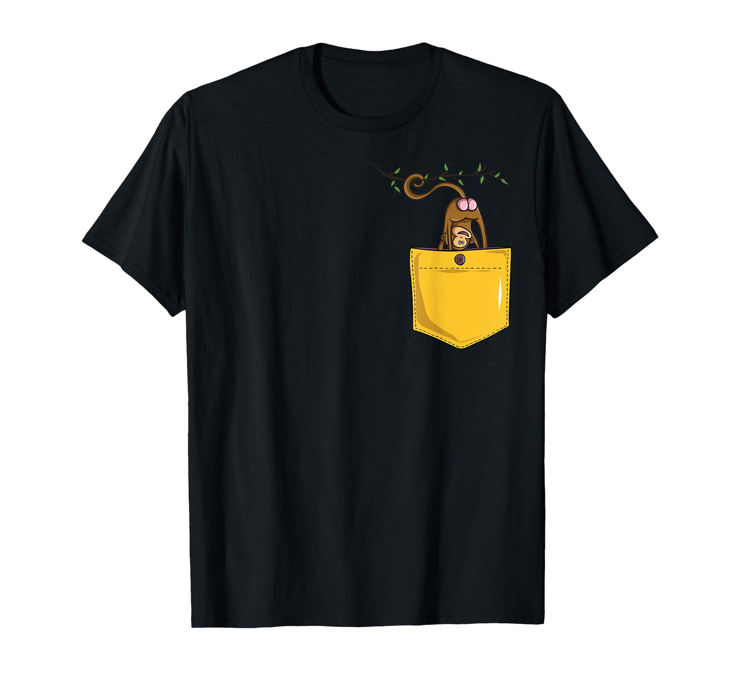 Monkey Butt in Pocket Funny Cute Animal Zoo Monkeys T-Shirt