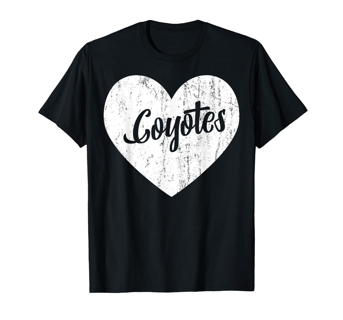 Coyotes School Sports Fan Team Spirit Mascot Heart Gift T-Shirt