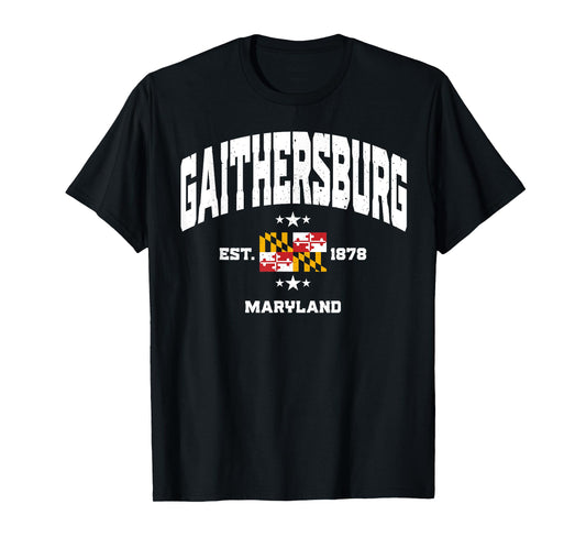Athletic Gaithersburg Maryland MD Retro Throwback Souvenir T-Shirt