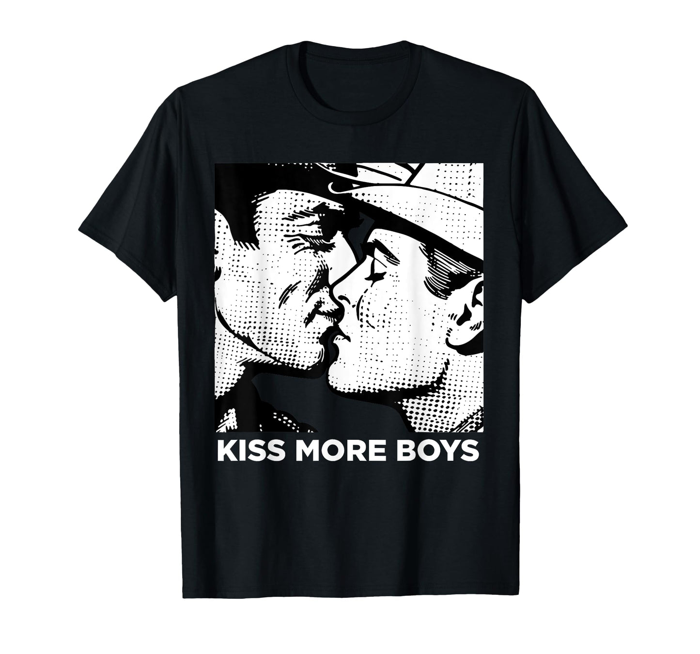 Funny Kiss More Boys Rodeo Cowboys Gay Trans Rights LGBT T-Shirt
