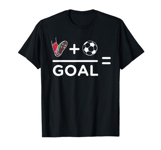 Funny Soccer Player Math Goal Lover Humor Boys Girls Outfit T-Shirt