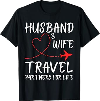 Husband And Wife Travel Partners For Life Couple Matching T-Shirt